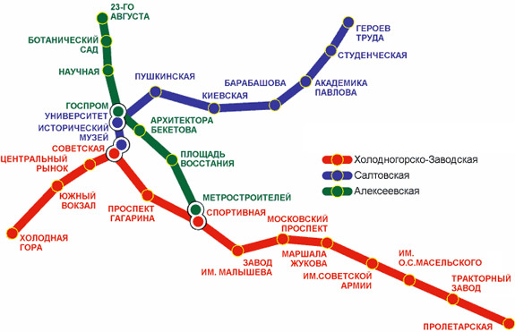 схема харькова метро