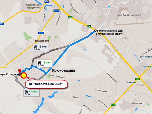 КГ Sosnova Eco Club на карте