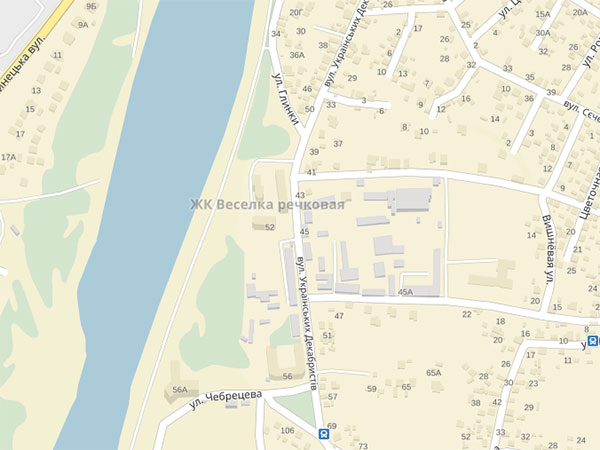 ЖК Веселка річкова на карте