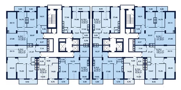 План этажа в ЖК Акрополь