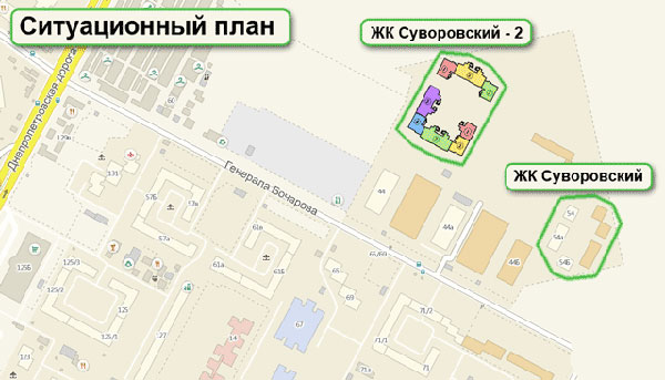ЖК Суворовский 2 на карте