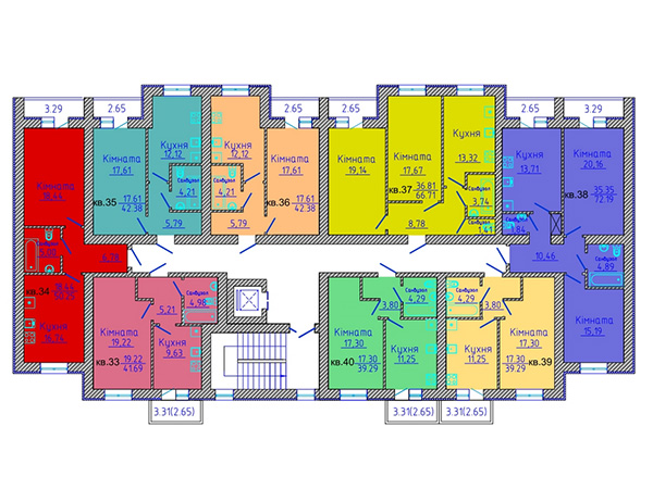 План этажа в ЖК Флагман