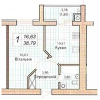 Однокомнатные квартиры 39 м2 в ЖК Тарасовский