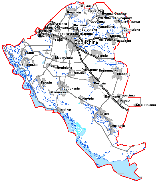 Карта Сквирского Района