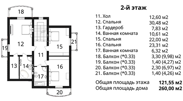 план 2 этажа в КГ Золоче Клуб