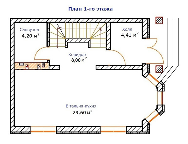 план 1 этажа в КГ Соната