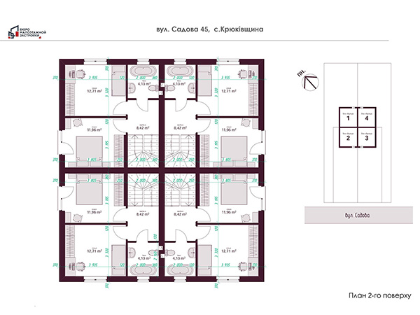 план 2 этажа в Таунхаусе Дувр