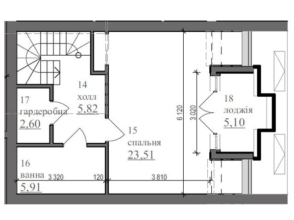 план 3-го этажа во втором доме в КГ Городской Дом 2