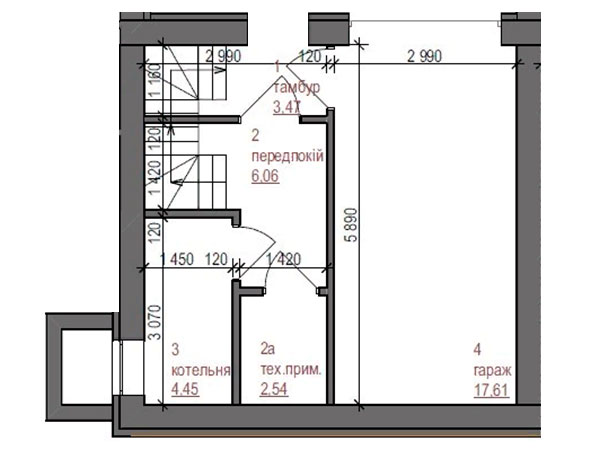 план цокольного этажа в пятом доме в КГ Городской Дом 2