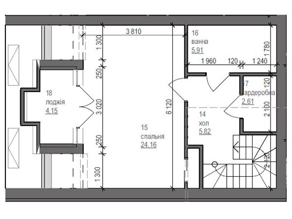 план 3-го этажа в шестом доме в КГ Городской Дом 2