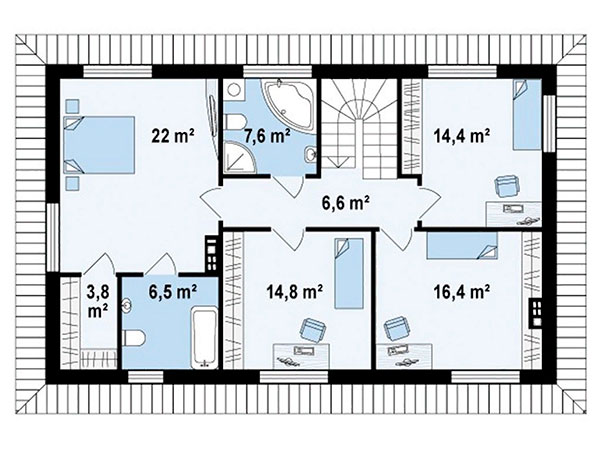 план 2-го этажа в КГ Sea Villas