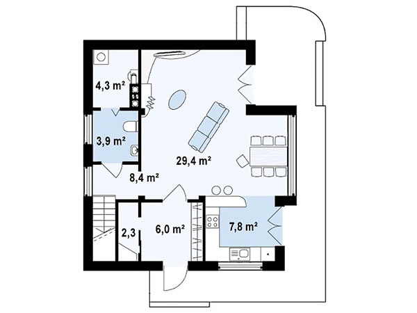 план 1-го этажа в КГ Sea Villas