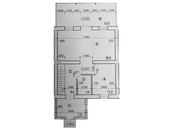 план 1-го этажа в Таунхаусах