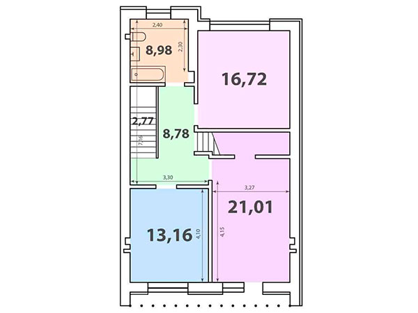 план 2-го этажа в таунхаусах Sunny Village