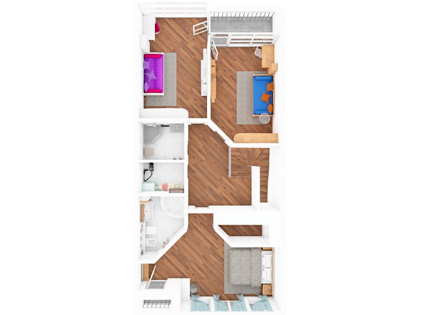 план 2-го этажа в таунхаусе Sherlock Home