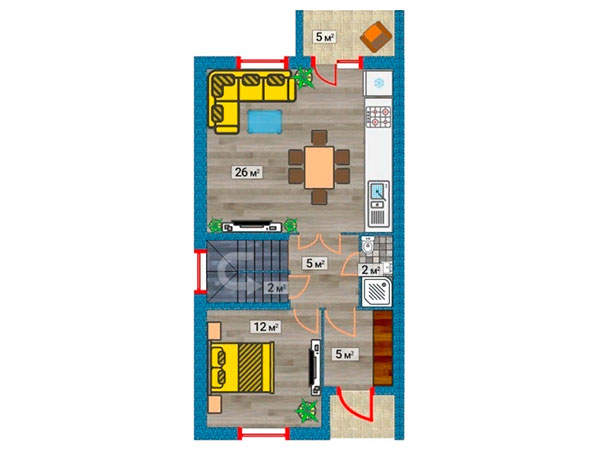 План первого этажа в КГ Amsterdam