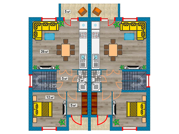 План первого этажа в КГ Amsterdam