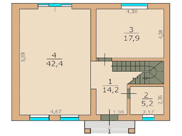 план первого этажа в КГ Garmonia