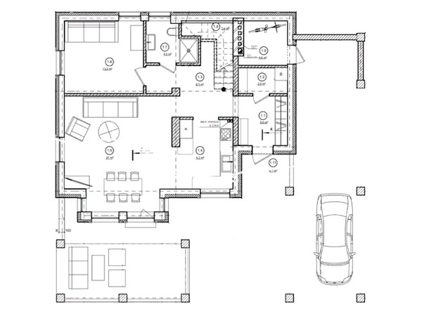 план первого этажа в КГ LakeWood