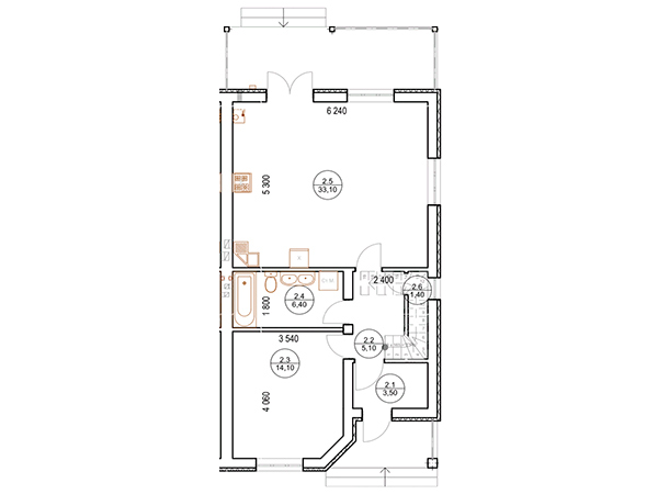 план первого этажа в дуплексах Смарт Хаус