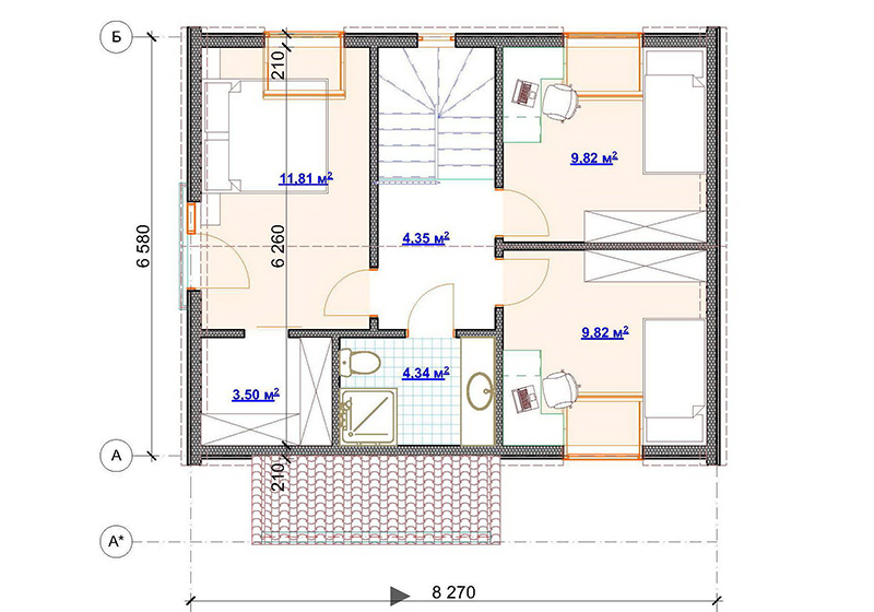план 2-го этажа в КГ Хаусплюсленд