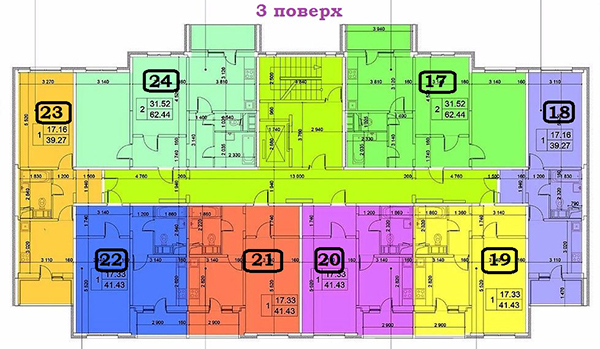 План третьего этажа в ЖК Желань