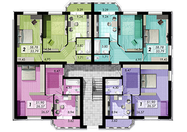 План 5-ти этажного дома в ЖК Серебряные озера