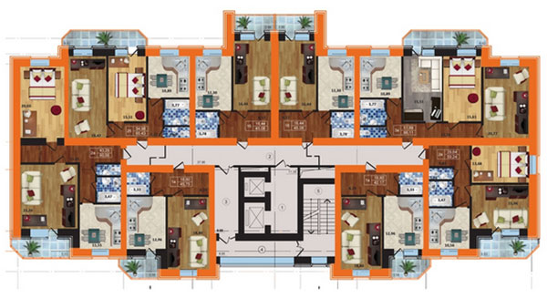 План этажа в ЖК Приор Плейс