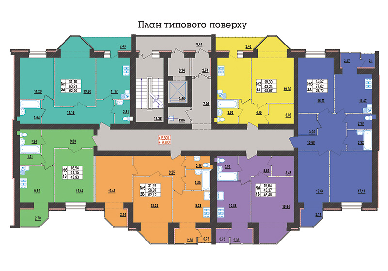 План этажа в ЖК Левада Новая