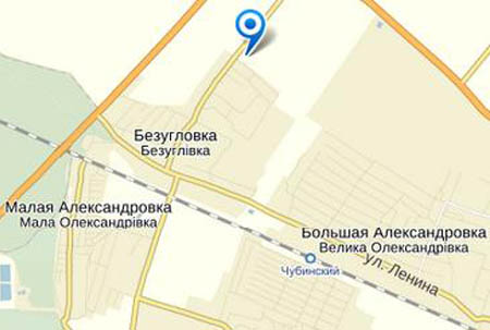 Расположение КГ Новая Александровка на карте