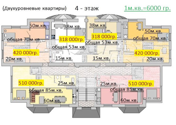 4 этаж в ЖК на ул.Замковецкой 35