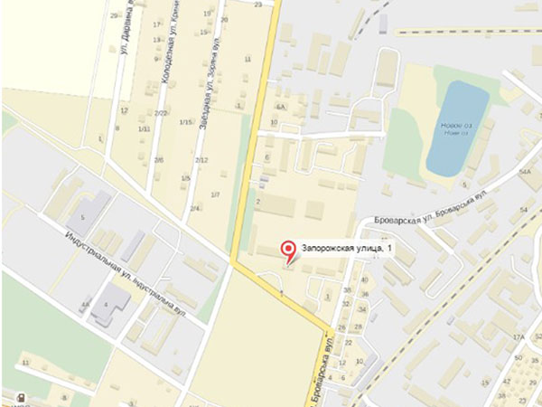 ЖК на ул.Запорожской 1 на карте