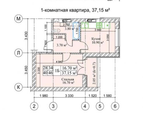 1-ком.квартира