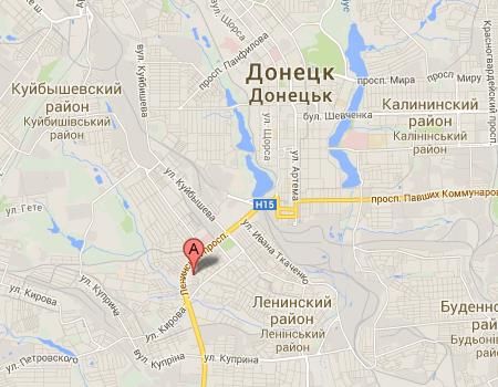 Расположение ЖК Южная Корона в Донецке