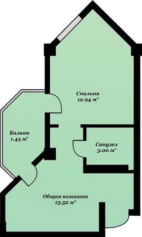 Двухкомнатные квартиры 30.89 м2 в ЖК Адмиралтейская лагуна.