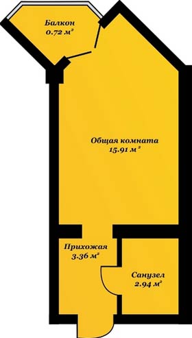 Однокомнатные квартиры 22.93 м2 в ЖК Адмиралтейская лагуна