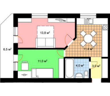 Двухкомнатные квартиры 45 м2 в ЖК Привилегия