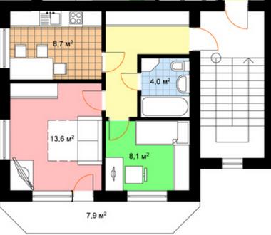 Двухкомнатные квартиры 44 м2 в ЖК Привилегия